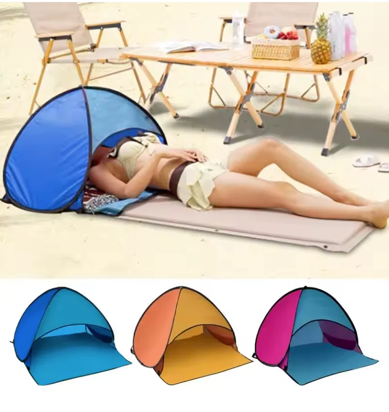 Mini Pop-Up Strandtent – Compacte Zonnescherm Tent met UV Bescherming