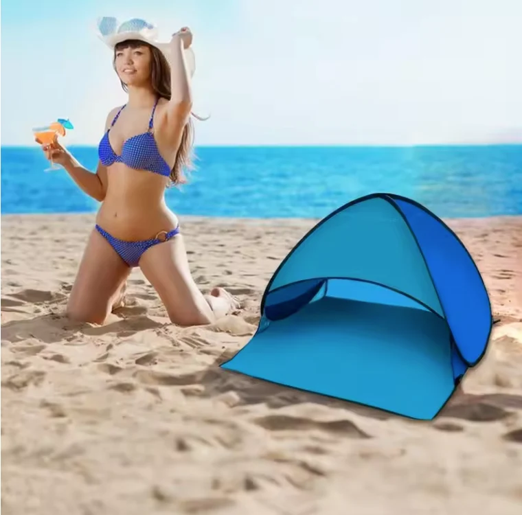 Mini Pop-Up Strandtent – Compacte Zonnescherm Tent met UV Bescherming