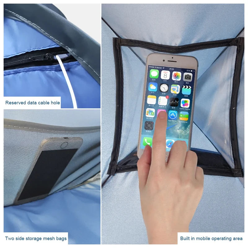Mini Pop-Up Strandtent – Compacte Zonnescherm Tent met UV Bescherming