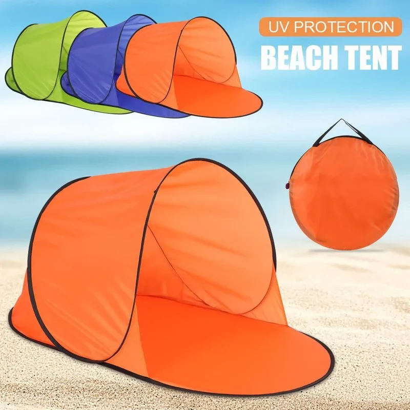 Pop-Up Strandtent UV Bescherming – Opvouwbare Strand Shelter met Draagtas