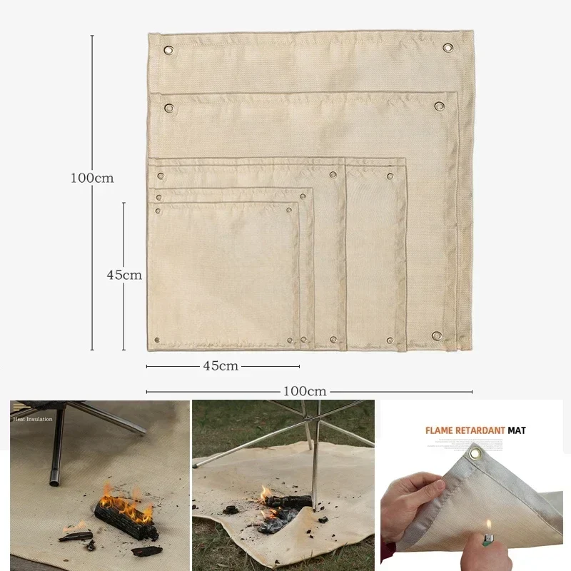 Vuurvaste Isolatiemat Glasvezel – Hittebestendige BBQ Mat tot 800°C voor Barbecue en Outdoor