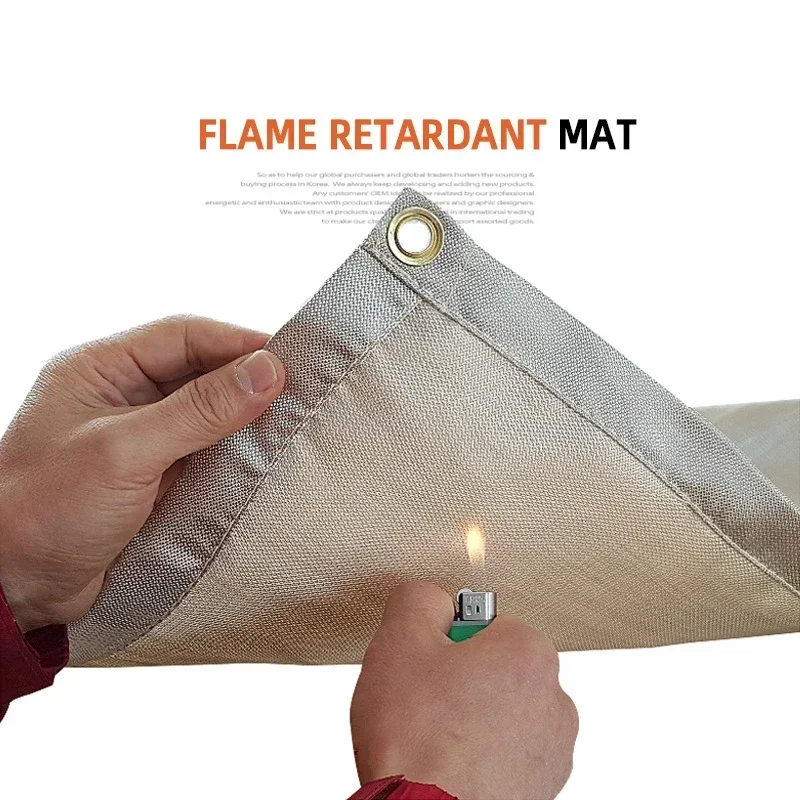 Vuurvaste Isolatiemat Glasvezel – Hittebestendige BBQ Mat tot 800°C voor Barbecue en Outdoor