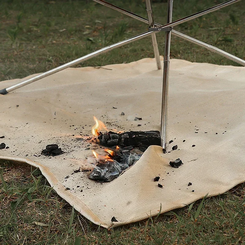 Vuurvaste Isolatiemat Glasvezel – Hittebestendige BBQ Mat tot 800°C voor Barbecue en Outdoor