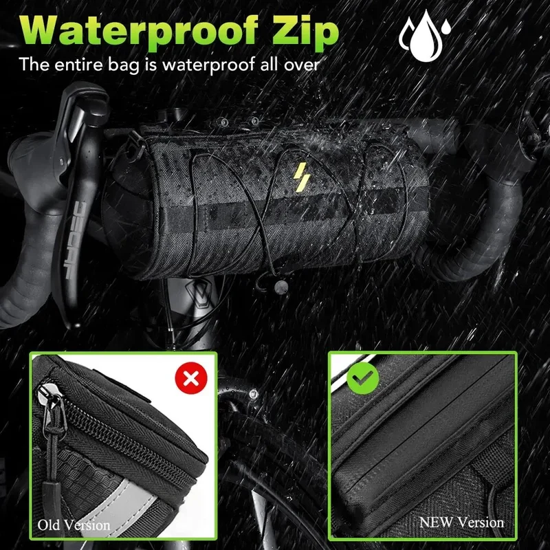 Fiets Stuur Tas Waterdicht – 2.5L Opbergtas met Snelle Bevestiging & Compact Design