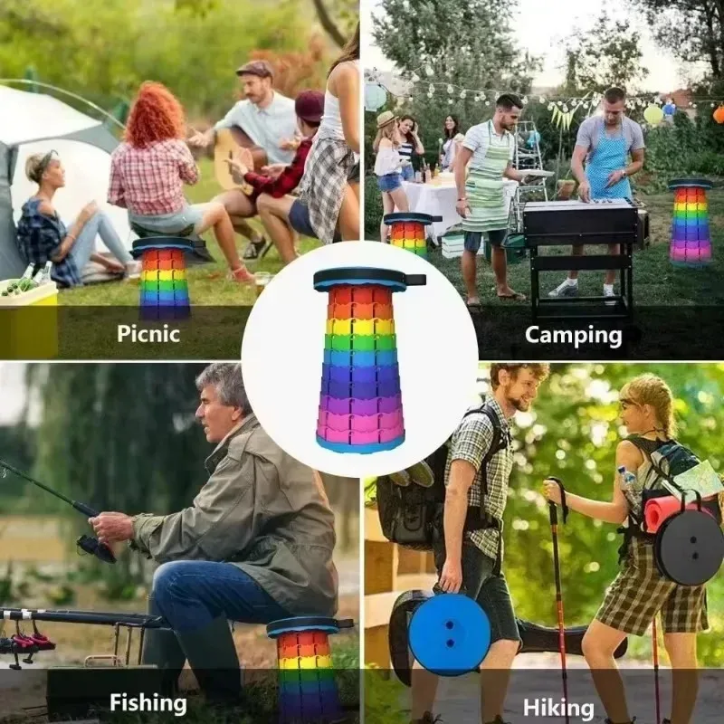 Opvouwbare Kruk – Verstelbare Hoogte, Draagbaar Design & Stevig Kunststof voor Outdoor