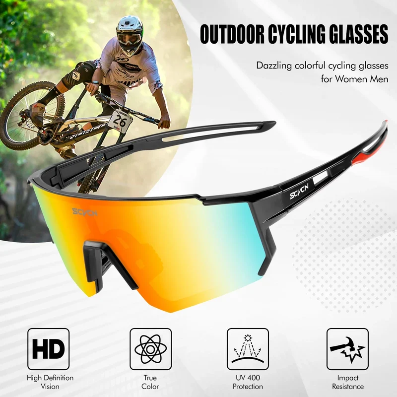 Sport Zonnebril – UV400 Bescherming, Lichtgewicht Frame & Brede Lens