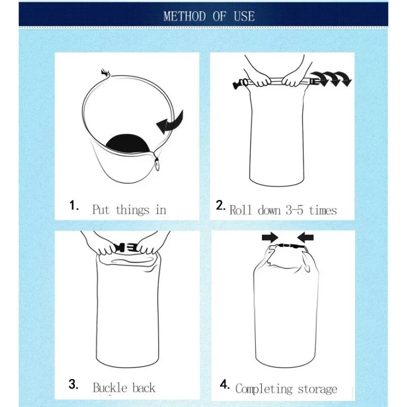 8 Waterdichte Drybags Set – Lichtgewicht, Opvouwbaar & Diverse Maten