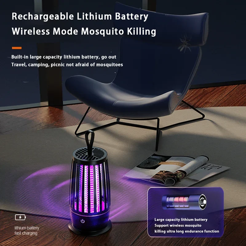 Muggenlamp – USB Oplaadbaar, Elektrisch Raster & Compact Design