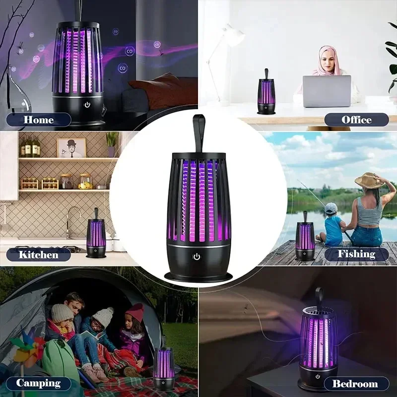 Muggenlamp – USB Oplaadbaar, Elektrisch Raster & Compact Design