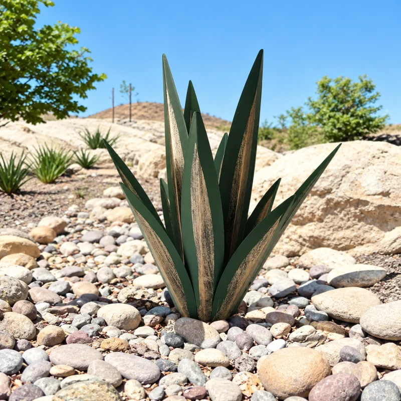 Outdoor decorative plant garden lamp agave