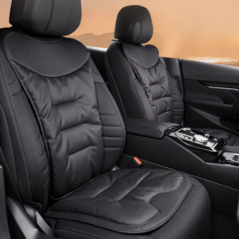 Car seat cushion with lumbar support breathable back pain relief