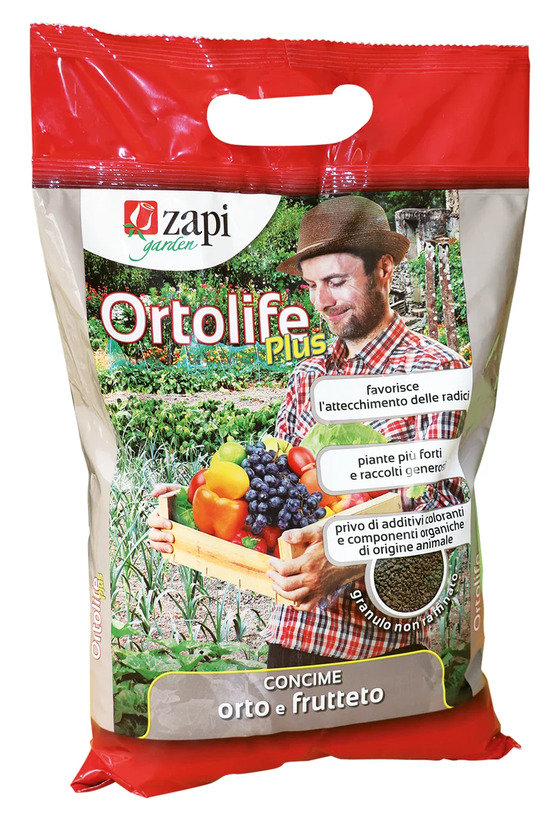 Concime granulare a lenta cessione per orto e frutteto Zapi Ortolife Plus 4 kg