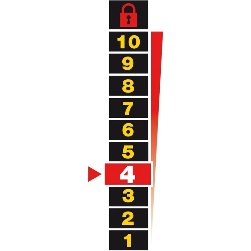 Stanley Lucchetto Sicurezza Arco Lungo in Acciaio Cementato da 40mm con 3 Chiavi