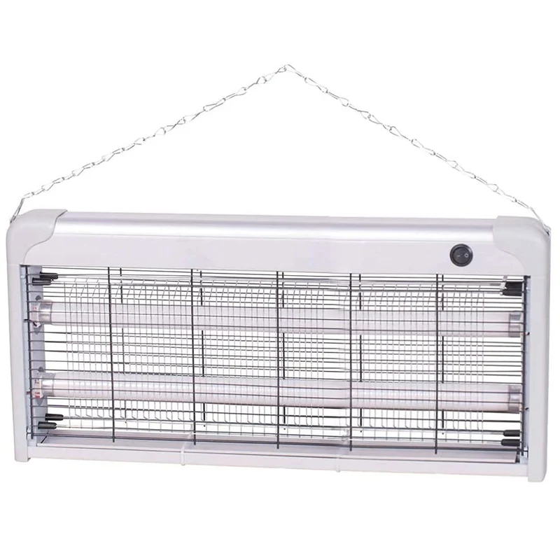 Zanzariera Elettrica Slim Anti Zanzare Mosche 2 Lampade UV LED 30W 50x26x6cm