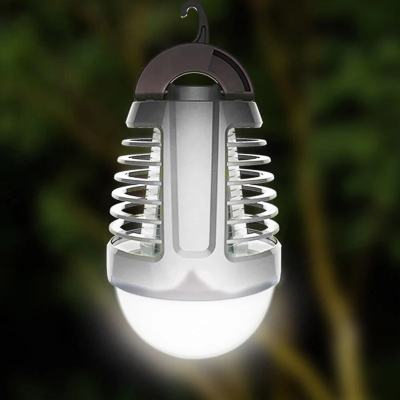 Zanzariera Elettrica Torcia Lampad LED Campeggio Anti Zanzare Batteria Litio USB