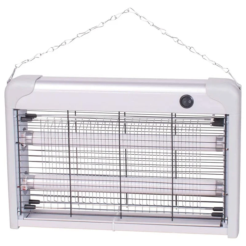 Zanzariera Elettrica Slim Anti Zanzare Mosche 2 Lampade UV LED 20W 39x26x6cm