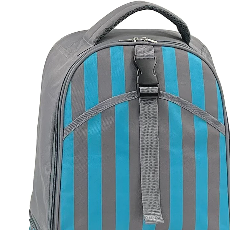 Borsa Zaino Frigo a Mano Capacità 15L Borsetta Refrigerante a Strisce 26x17x40cm
