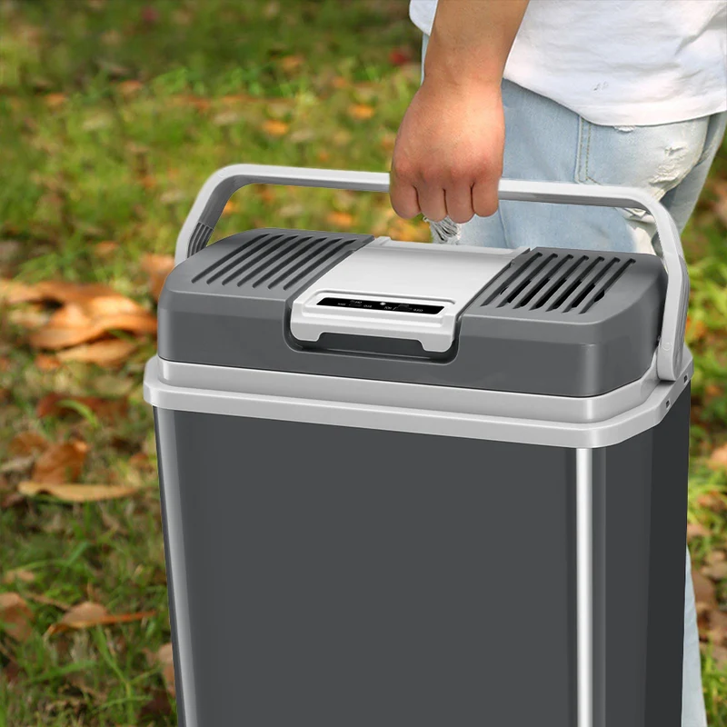 Frigorifero Elettrico Portatile 24 Litri Caldo e Freddo Grigio Spina 230V e 12V