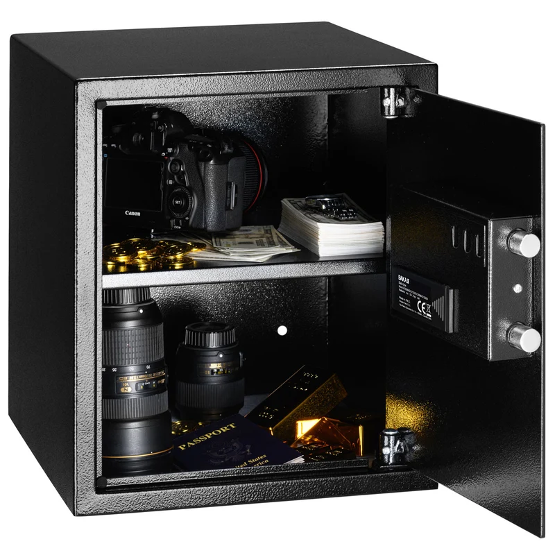 Cassaforte Elettronica di sicurezza 40x35x40cm Porta documenti Valori Casa Hotel