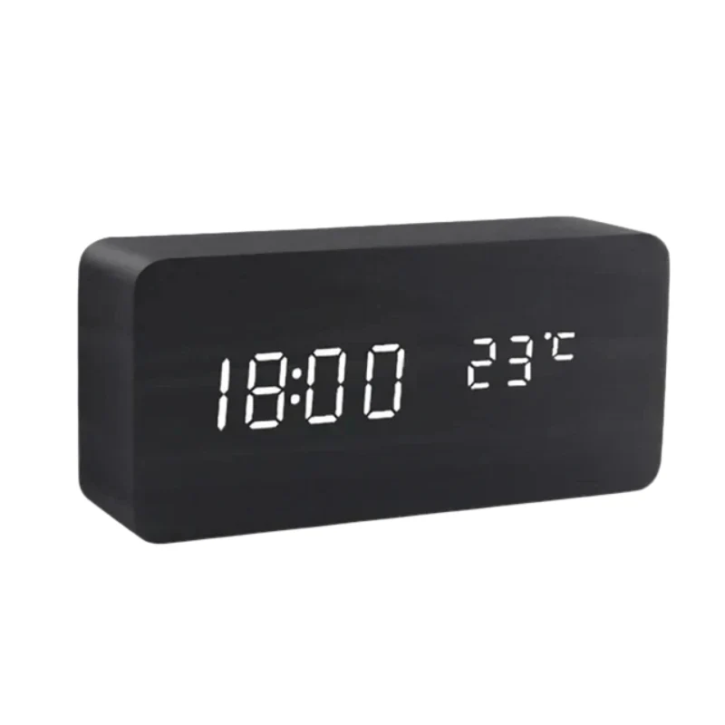 Clap-activated alarm clock with adjustable LED display