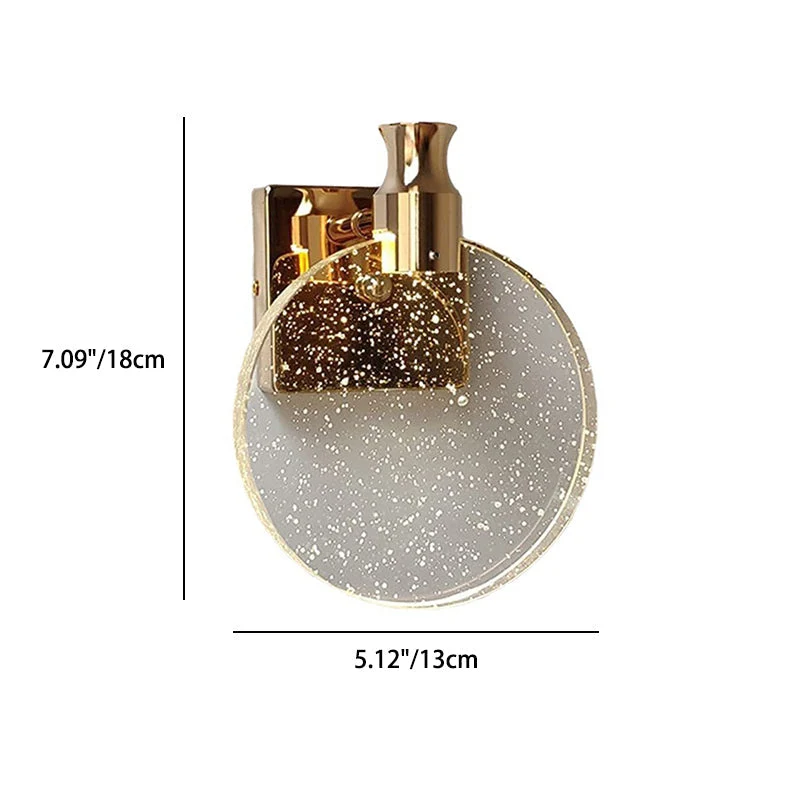 Scandinavian crystal LED wall sconce with night light function