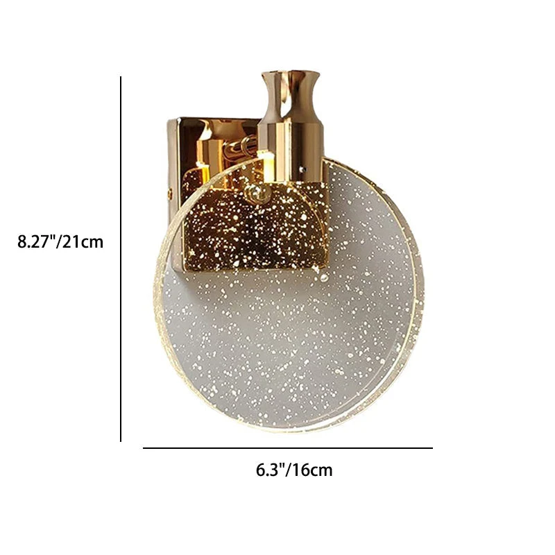 Scandinavian crystal LED wall sconce with night light function