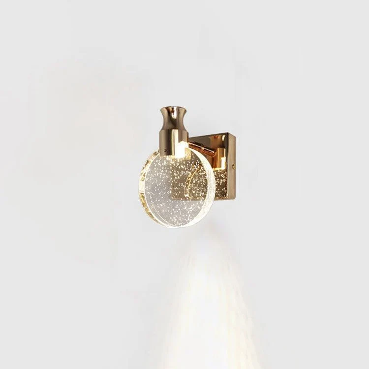 Scandinavian crystal LED wall sconce with night light function