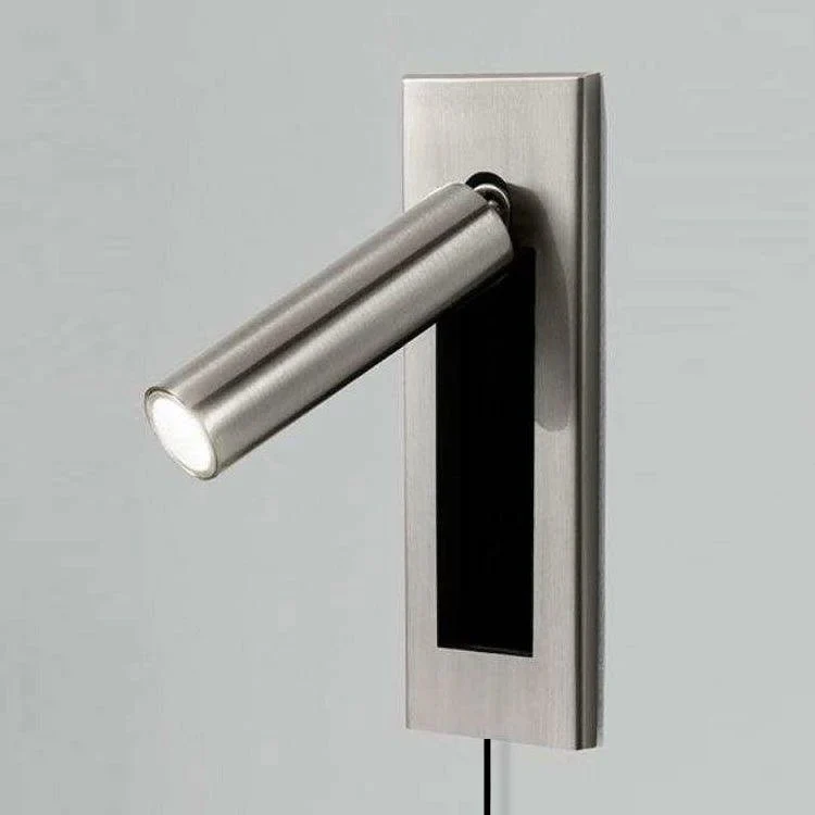 Recessed wall reading light with foldable night lamp