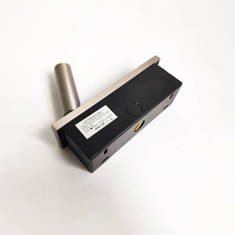 Recessed wall reading light with foldable night lamp