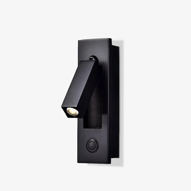 Recessed wall reading light with foldable night lamp