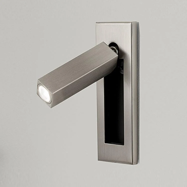 Recessed wall reading light with foldable night lamp