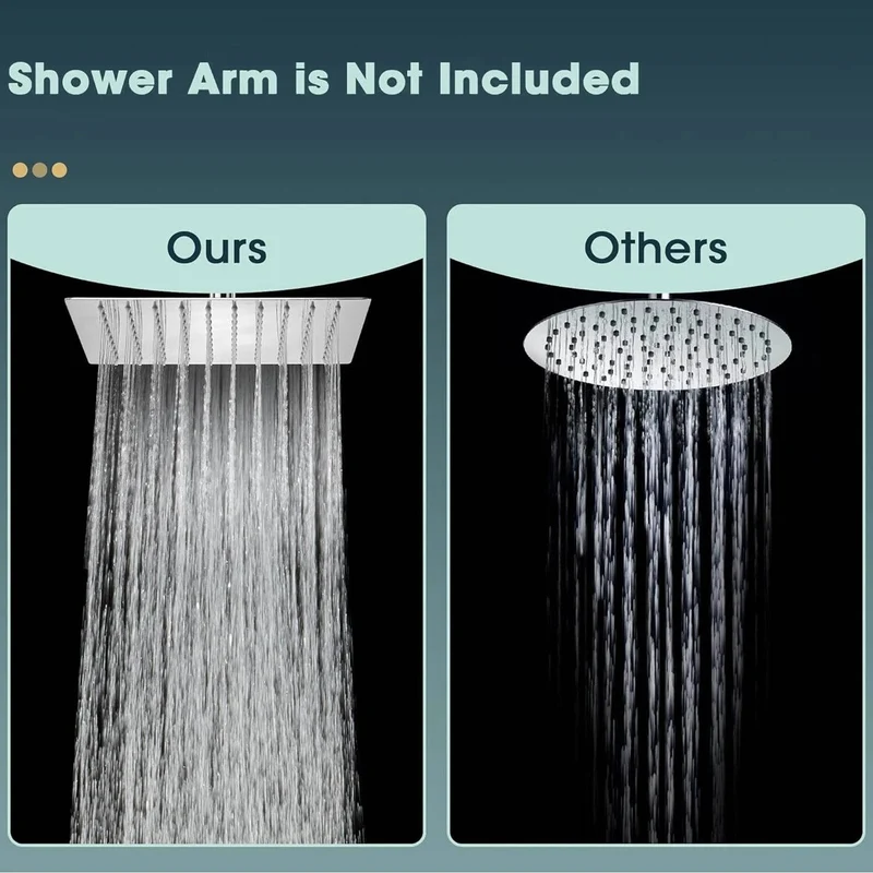 16-inch ceiling rain shower system