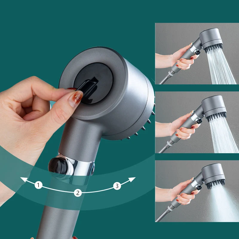 High-pressure shower head with 3 spray modes and filter