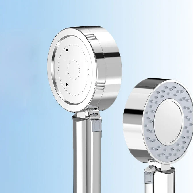 Adjustable handheld shower head with self-cleaning nozzles