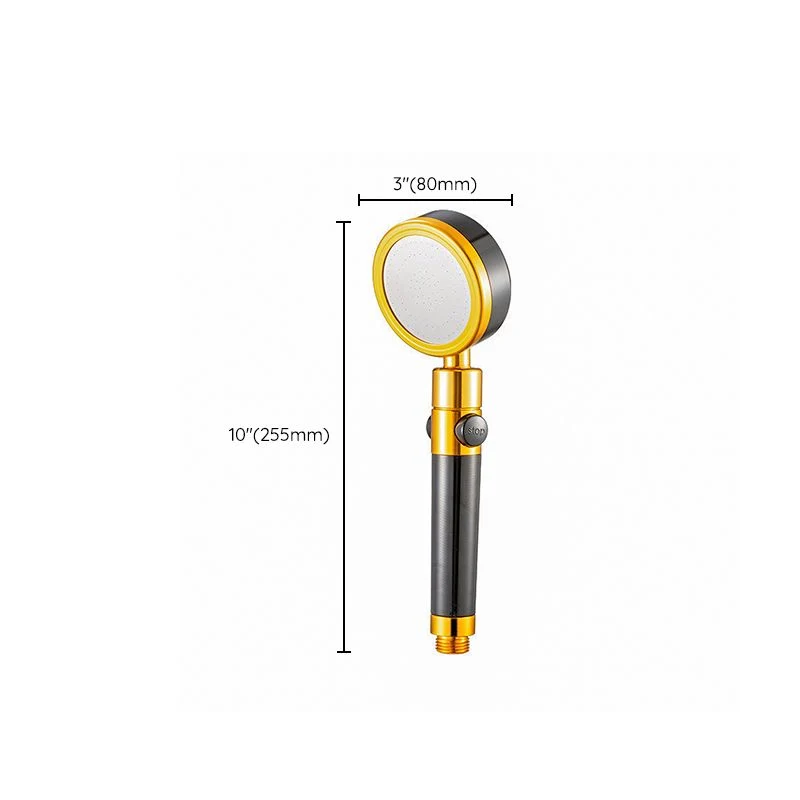 Round handheld shower head with adjustable water flow