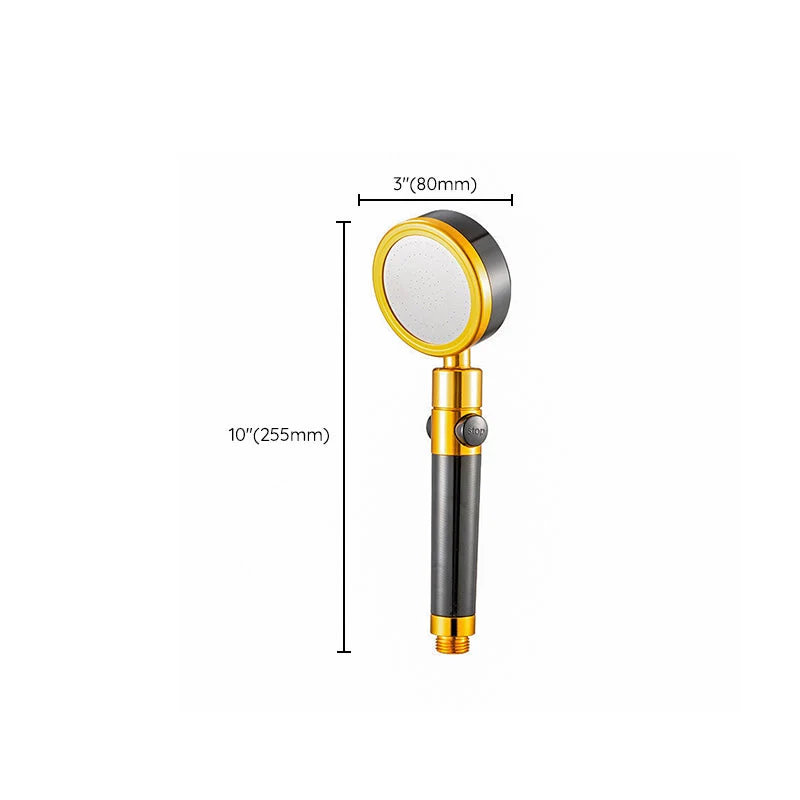 Round handheld shower head with adjustable water flow