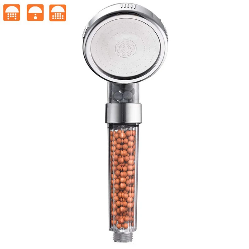 Round shower head with adjustable spray modes