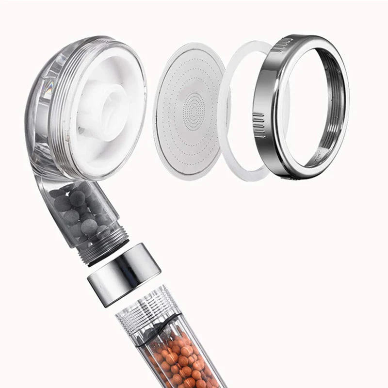 Round shower head with adjustable spray modes
