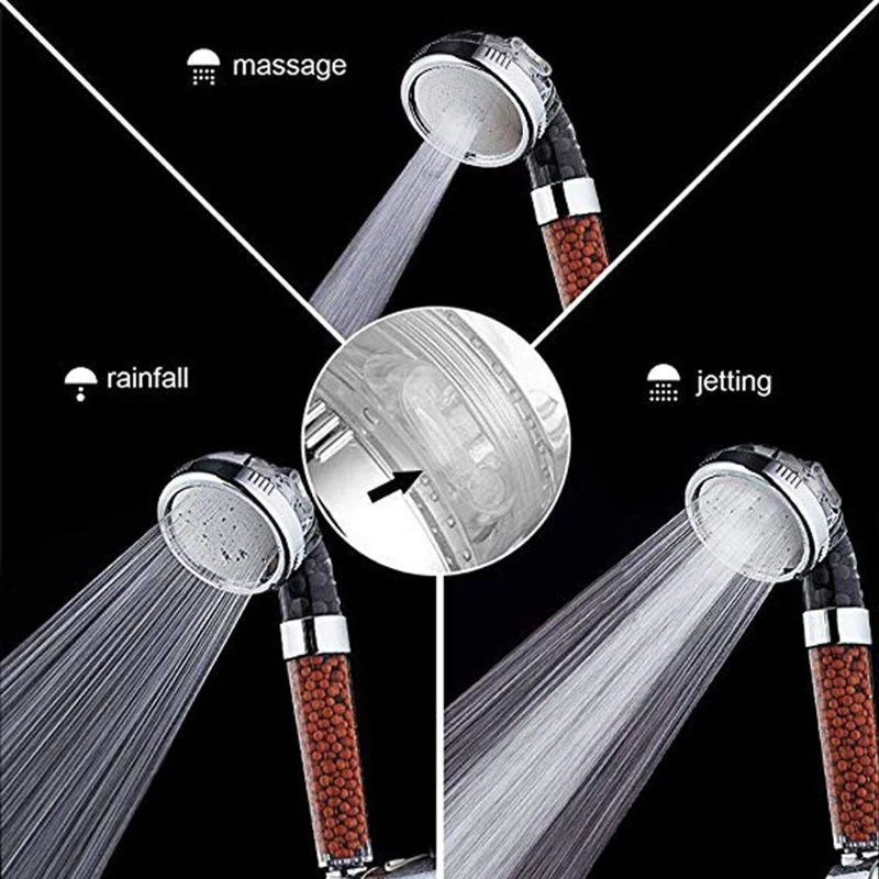 Round shower head with adjustable spray modes