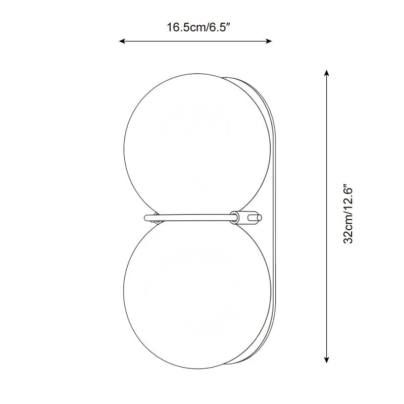 Modern double sconce wall lamp