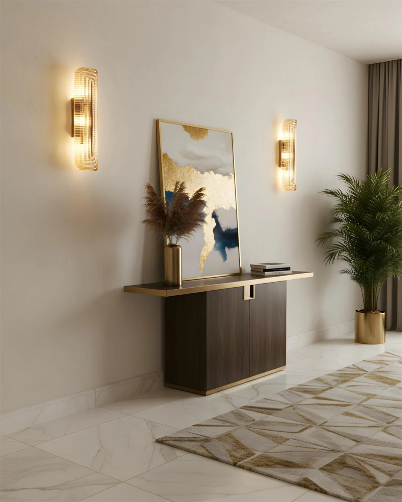 Modern curved LED wall lamp for interior lighting