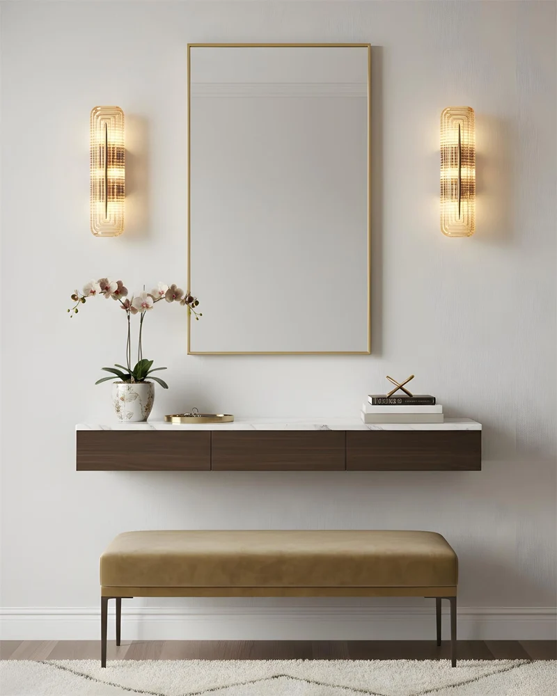 Modern curved LED wall lamp for interior lighting