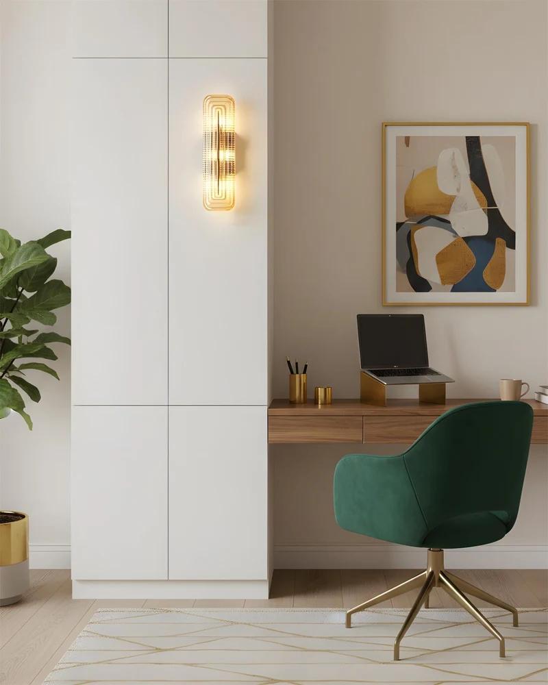 Modern curved LED wall lamp for interior lighting