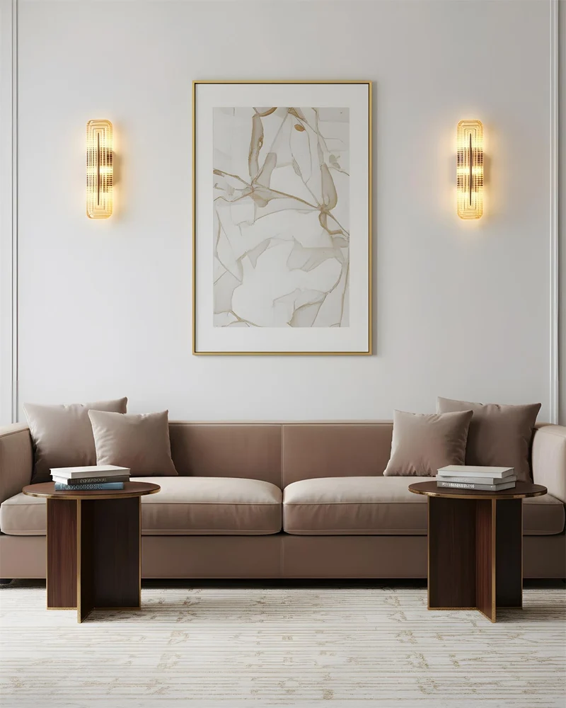 Modern curved LED wall lamp for interior lighting