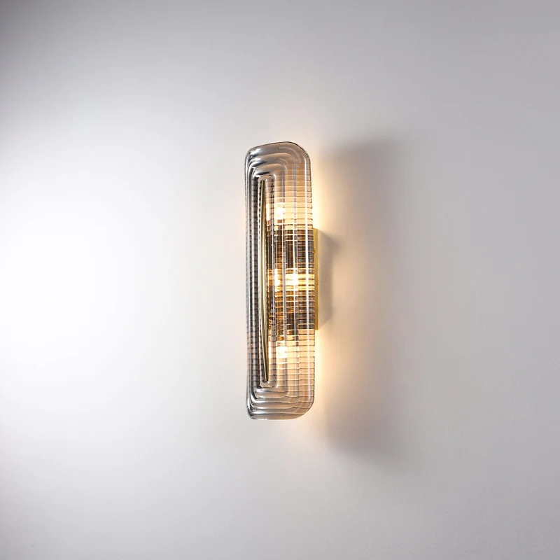 Modern curved LED wall lamp for interior lighting
