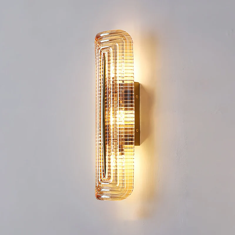 Modern curved LED wall lamp for interior lighting