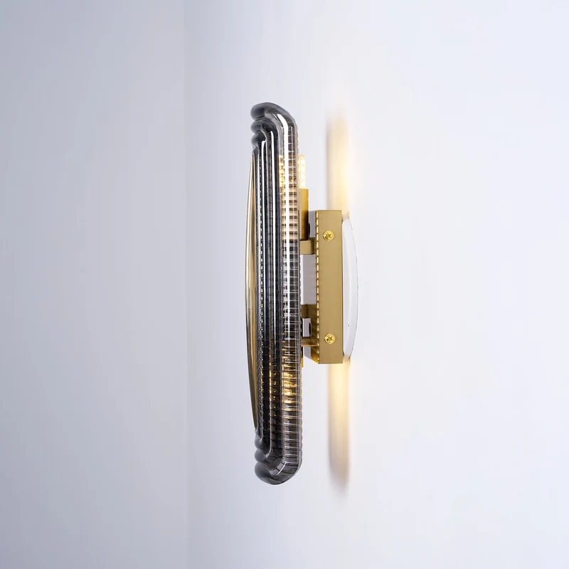 Modern curved LED wall lamp for interior lighting