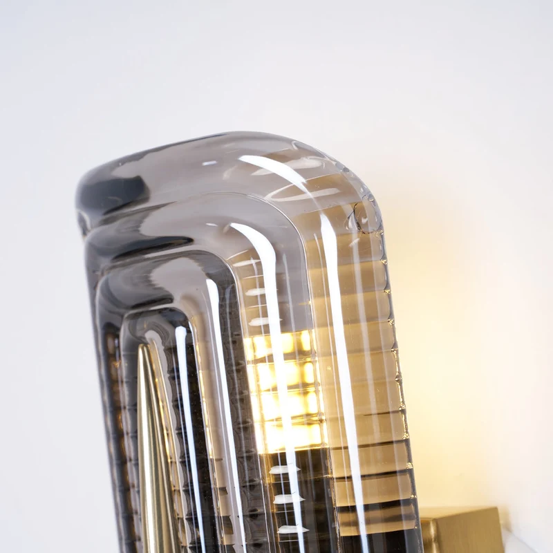 Modern curved LED wall lamp for interior lighting