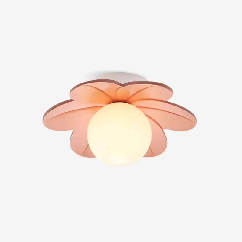 Decorative contemporary floral glass ceiling lamp