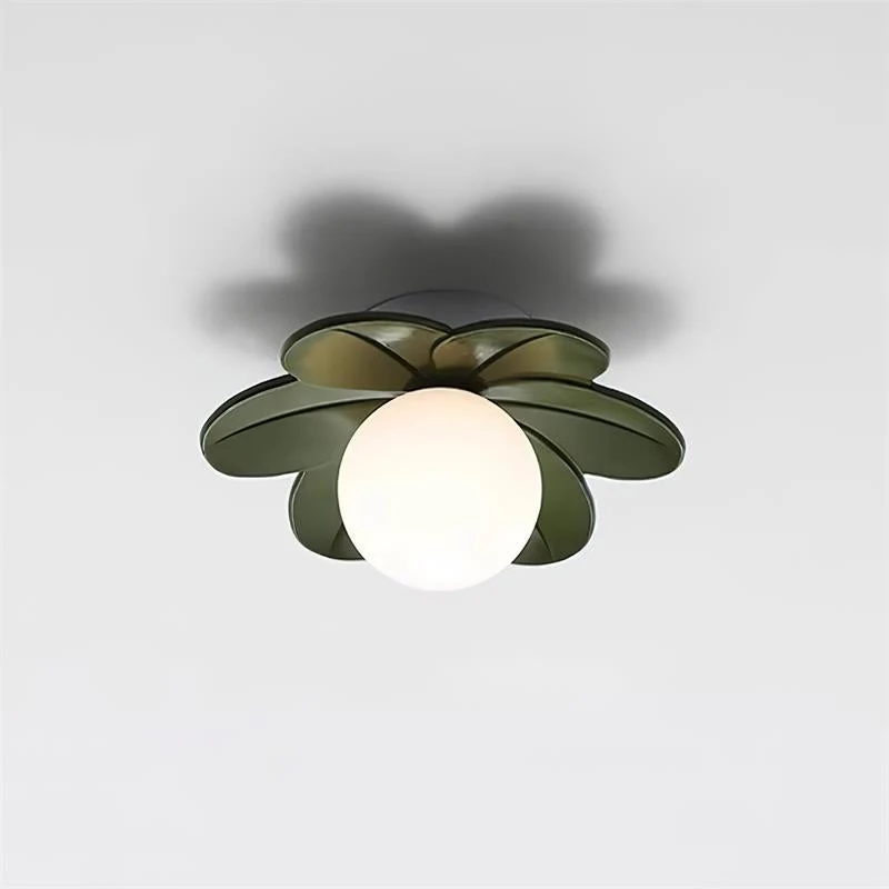 Decorative contemporary floral glass ceiling lamp